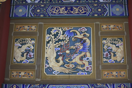 西安都城隍廟 牌樓 龍鳳呈祥