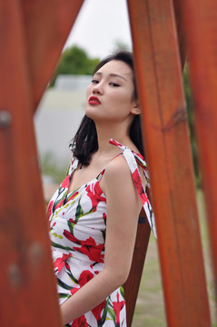 時尚美女戶外寫真