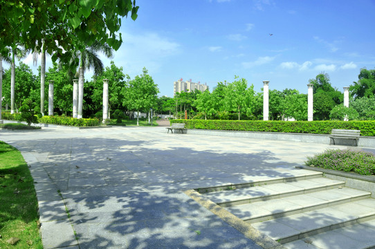 公園廣場景色
