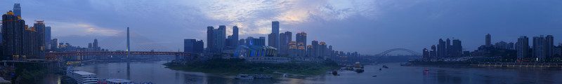 重慶兩江夜景全景