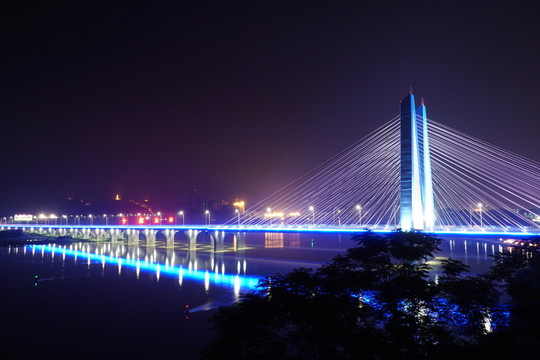河源迎客大橋夜景