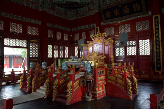 國子監(jiān) 辟雍 龍椅 龍屏