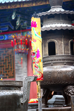 香爐 寺廟 高香