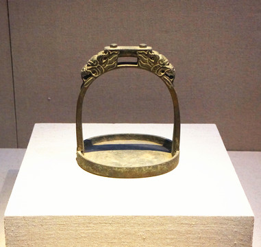 明代馬鐙 龍首銅馬鐙