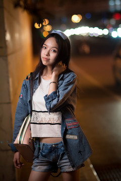 夜景人像