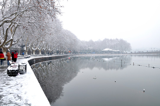 杭州西湖雪景
