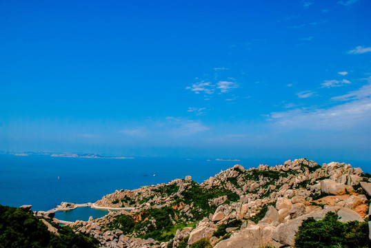 藍天 白云 大海 海島 風景