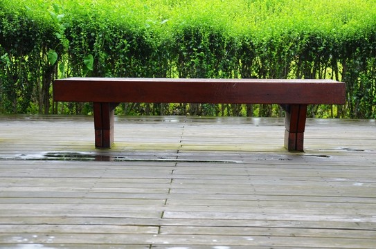公園里的長(zhǎng)條椅