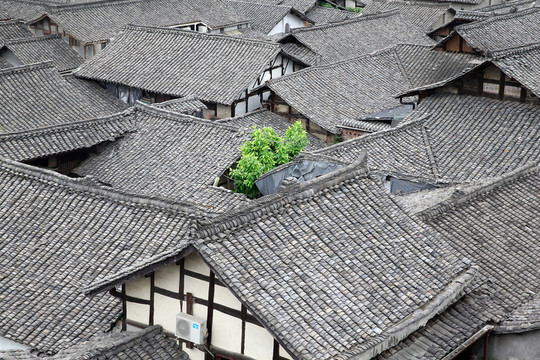 古鎮(zhèn)青瓦房