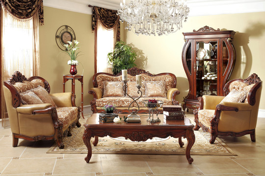 沙发 茶几 客厅 美式实木家具
