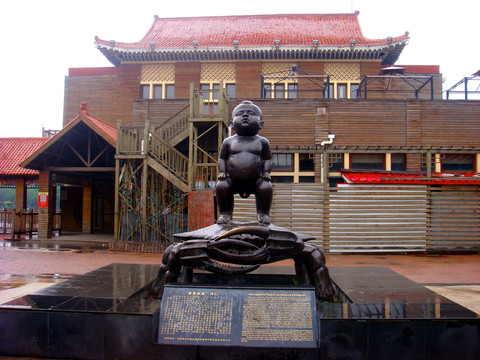弄潮兒 古建筑 雕塑