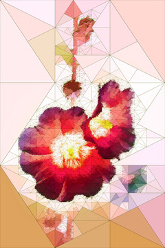 幾何花卉圖案素材