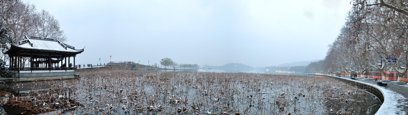 杭州西湖雪景