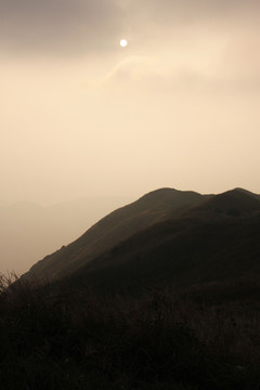 山上夕陽