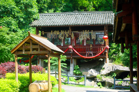 壯族民居 古建筑 瓦房 廣西