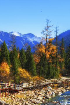 黑水達古冰山風(fēng)光