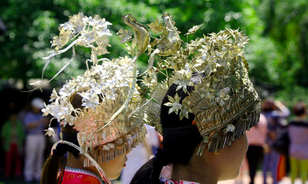 壯族服飾 民族風(fēng)情 精美頭飾