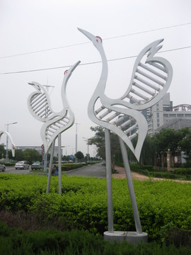 仙鶴雕塑