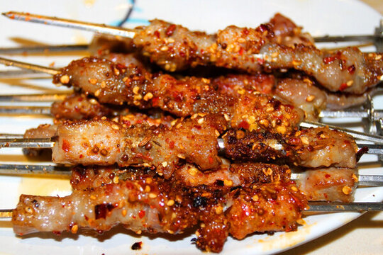 羊肉串 小吃 燒烤 美食 烤肉