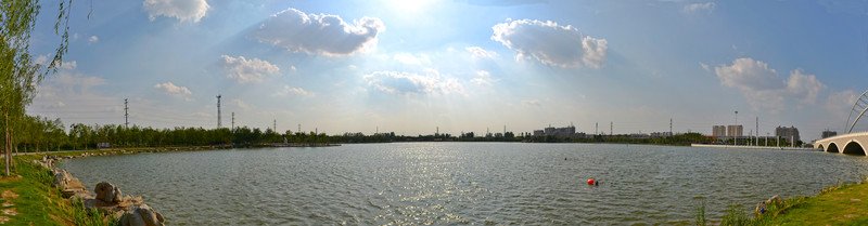 金水湖風光 城市湖泊風光