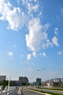藍(lán)天白云 城市風(fēng)光