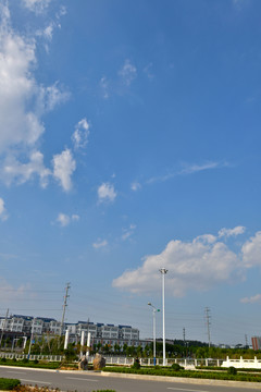 藍天白云 城市風(fēng)光