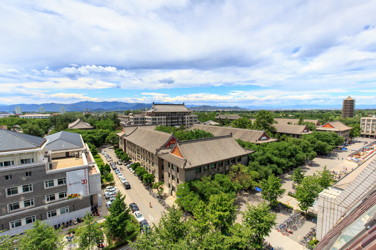 北京大學(xué)校園風(fēng)光圖書館教學(xué)樓