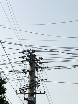 雜亂的電線
