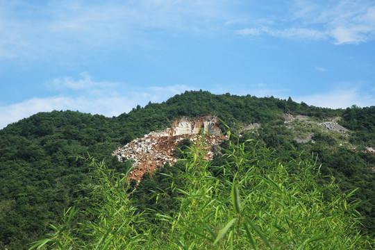 藍天白云 風景 風光 大山