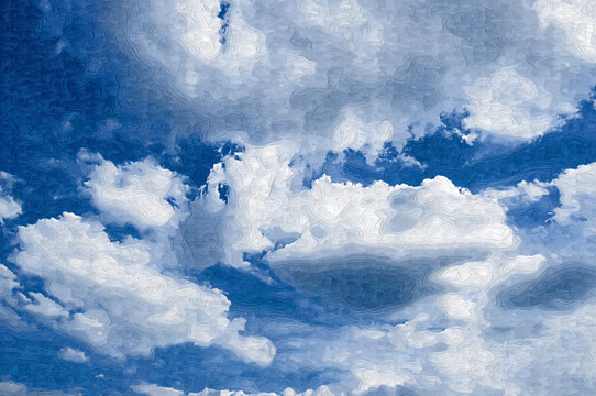 云朵 油画 TIF无分层