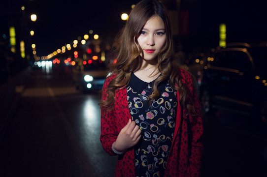 夜景人像