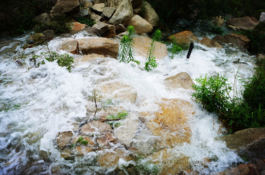 山間溪水