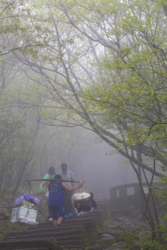 黃山 挑夫