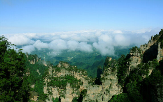 張家界 山水風(fēng)光楊家界天然長城