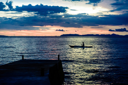 海灘夕陽