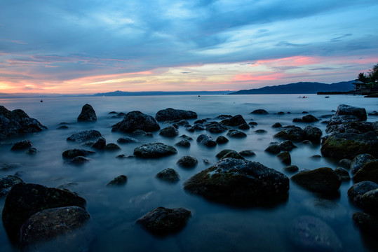 海灘夕陽