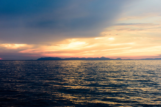 海灘夕陽