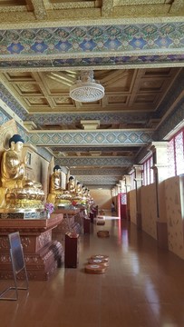 古建寺廟室內(nèi)走廊天花吊頂裝修