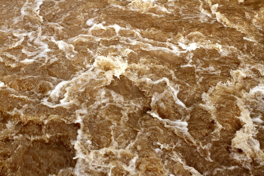 黃河 水 浪 激流 河水 水面