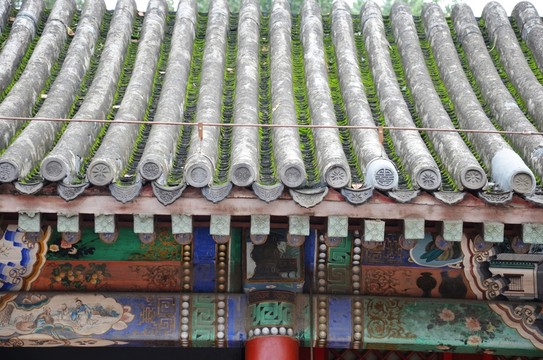 琉璃瓦中式古建筑