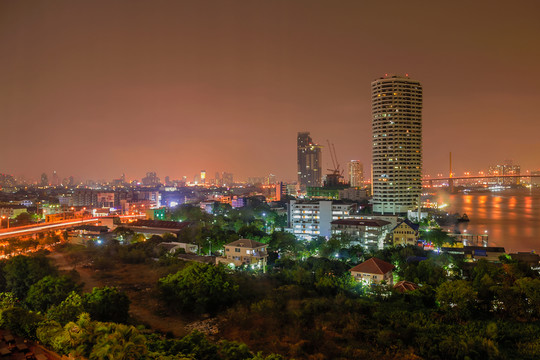 曼谷 湄南河夜景