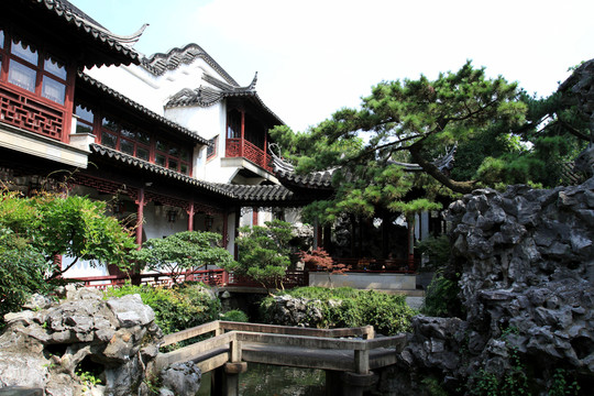 蘇州環(huán)秀山莊 假山 補秋舫