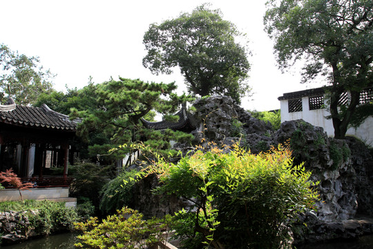 蘇州環(huán)秀山莊 假山 亭子