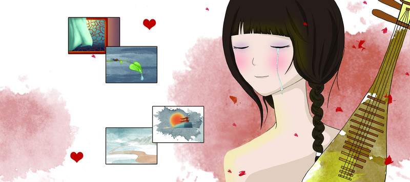 秋閨思 原創(chuàng)唯美插圖