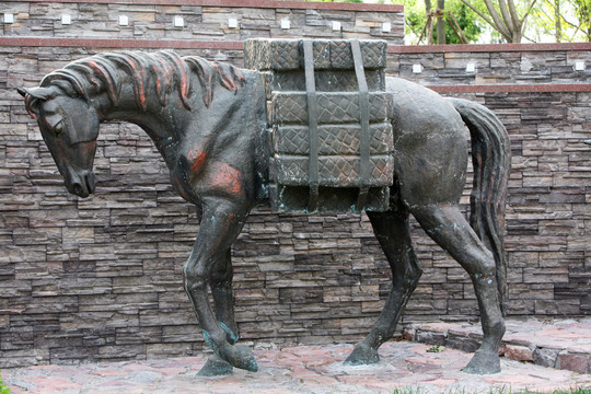 茶馬古道 雕塑