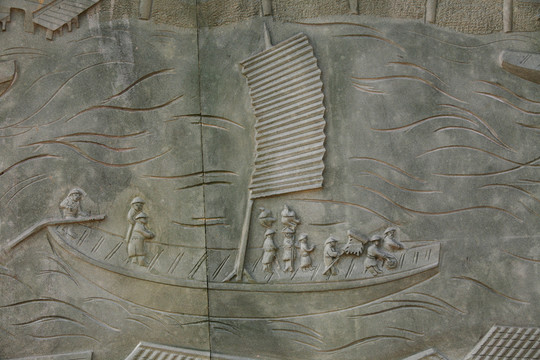 古代生活場(chǎng)景浮雕