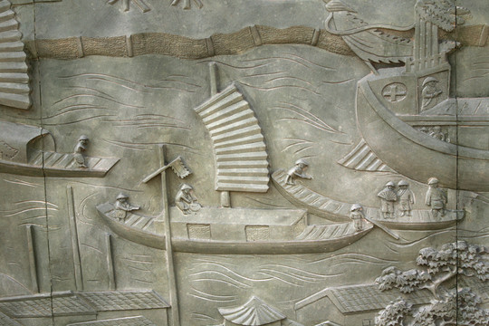 古代生活場景浮雕