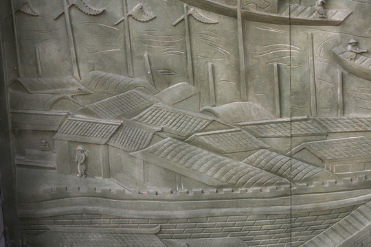 古代生活場景浮雕