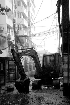 城市改建 挖掘機(jī)