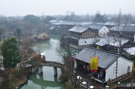 杭州西溪濕地雪景